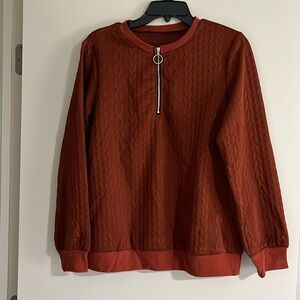 Zippered Pullover Top - Sz. M